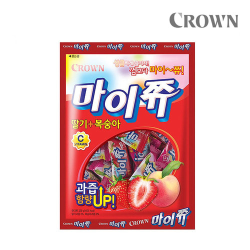 캔디 크라운 마이쮸 딸기+복숭아 328gx10봉/사탕