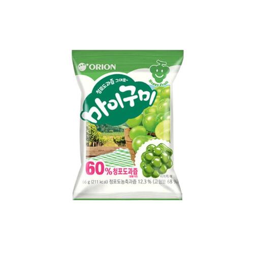 젤리 오리온 마이구미 청포도맛 66g/캔디