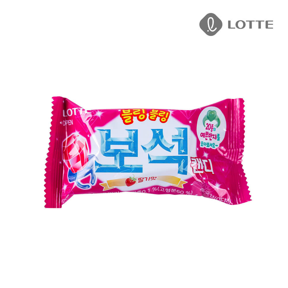 캔디 롯데 블링블링 보석캔디 딸기맛 13gx72개/사탕