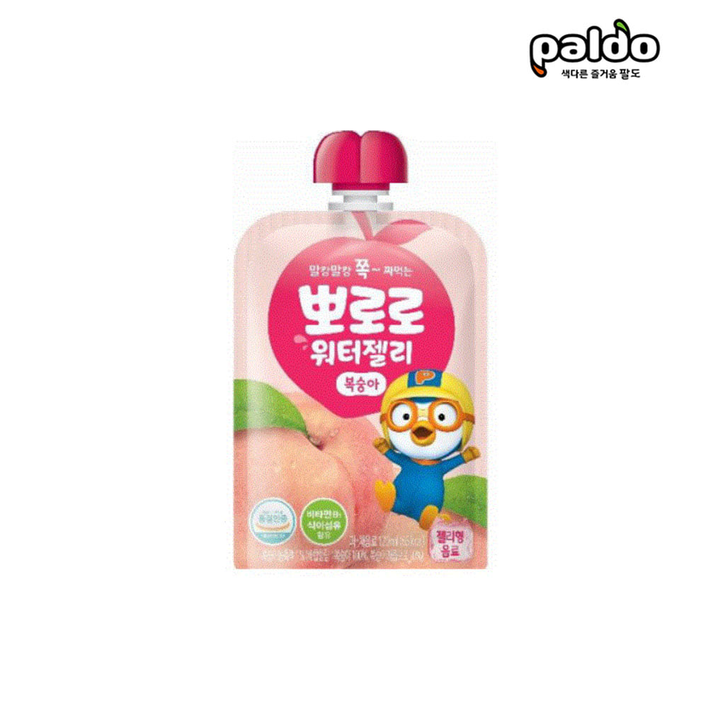 음료 팔도 뽀로로 워터젤리 복숭아 120ml/어린이음료