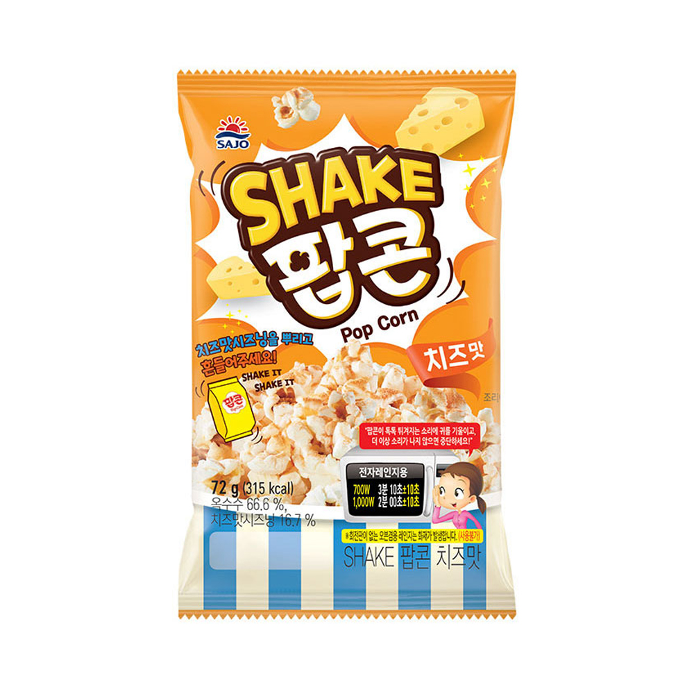 사조 SHAKE 팝콘 치즈맛 72g/스낵