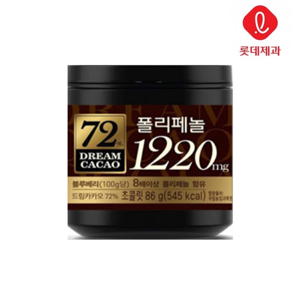 롯데 드림카카오 72% 86gx6통/초콜릿