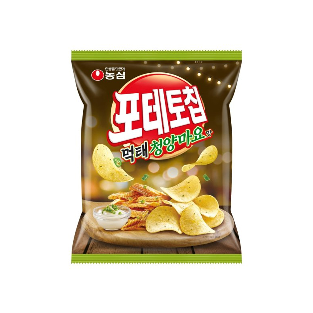 농심 포테토칩 먹태청양마요맛 50g/스낵