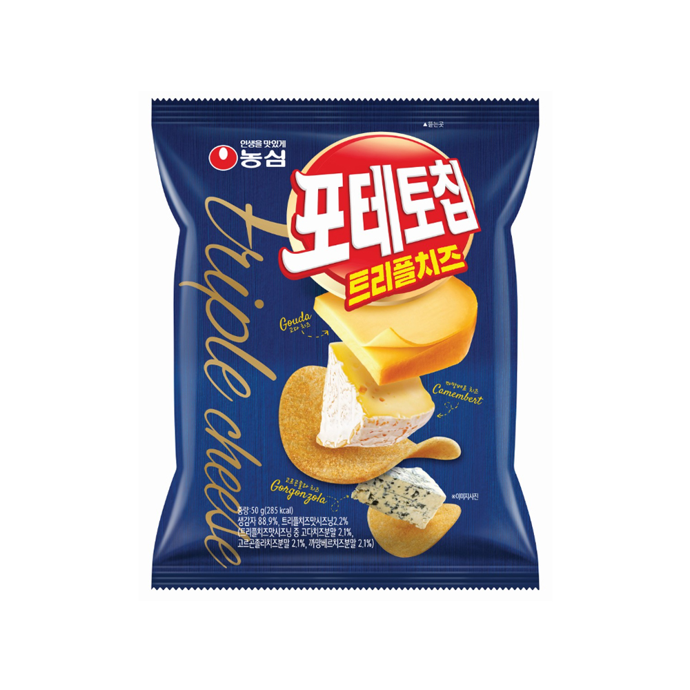 농심 포테토칩 트리플치즈 50g/스낵