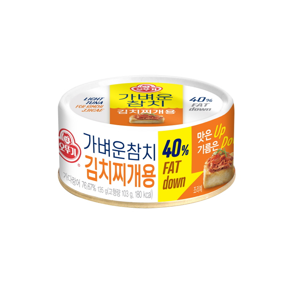 통조림 오뚜기 가벼운참치 김치찌개용 135g/참치캔