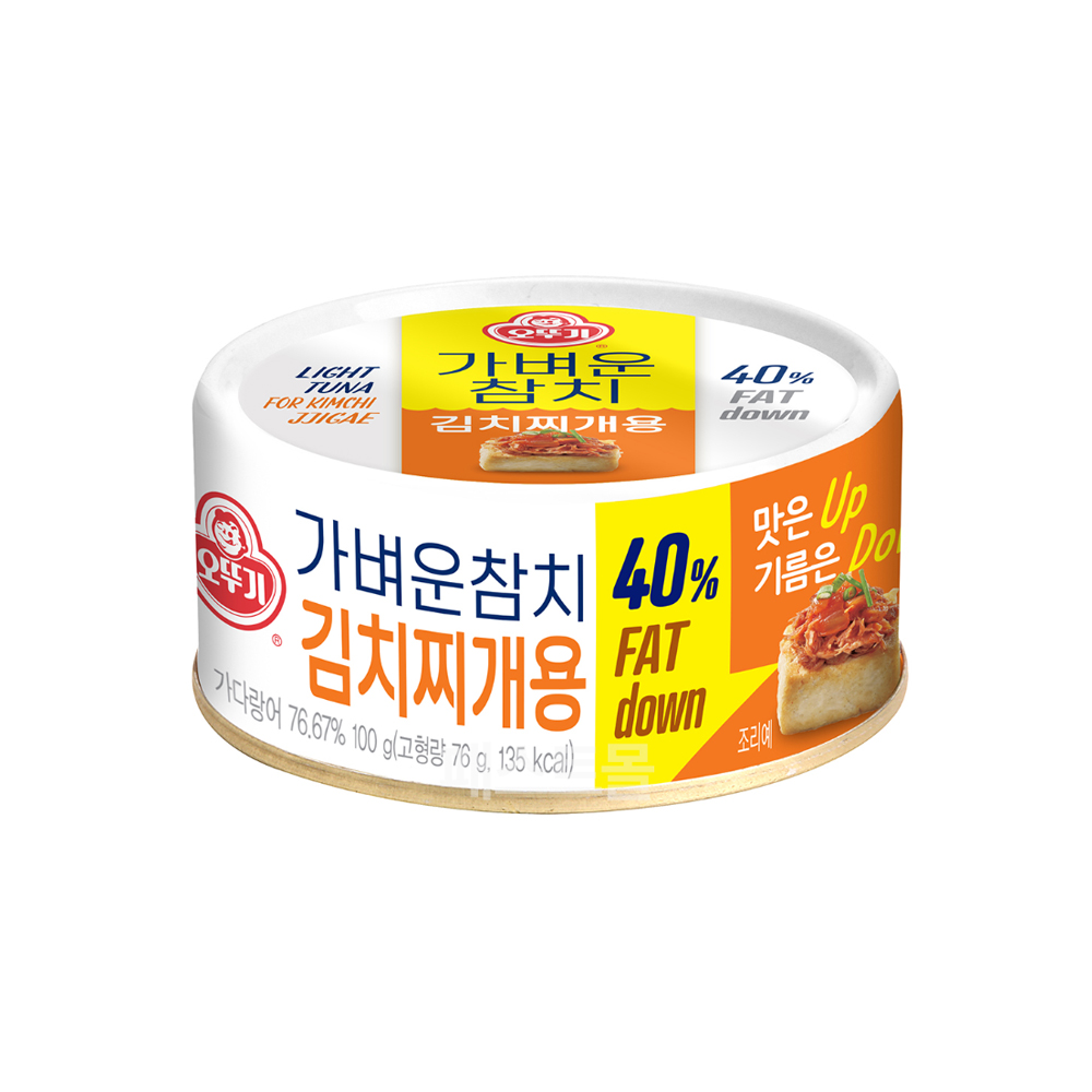 통조림 오뚜기 가벼운참치 김치찌개용 100g/참치캔